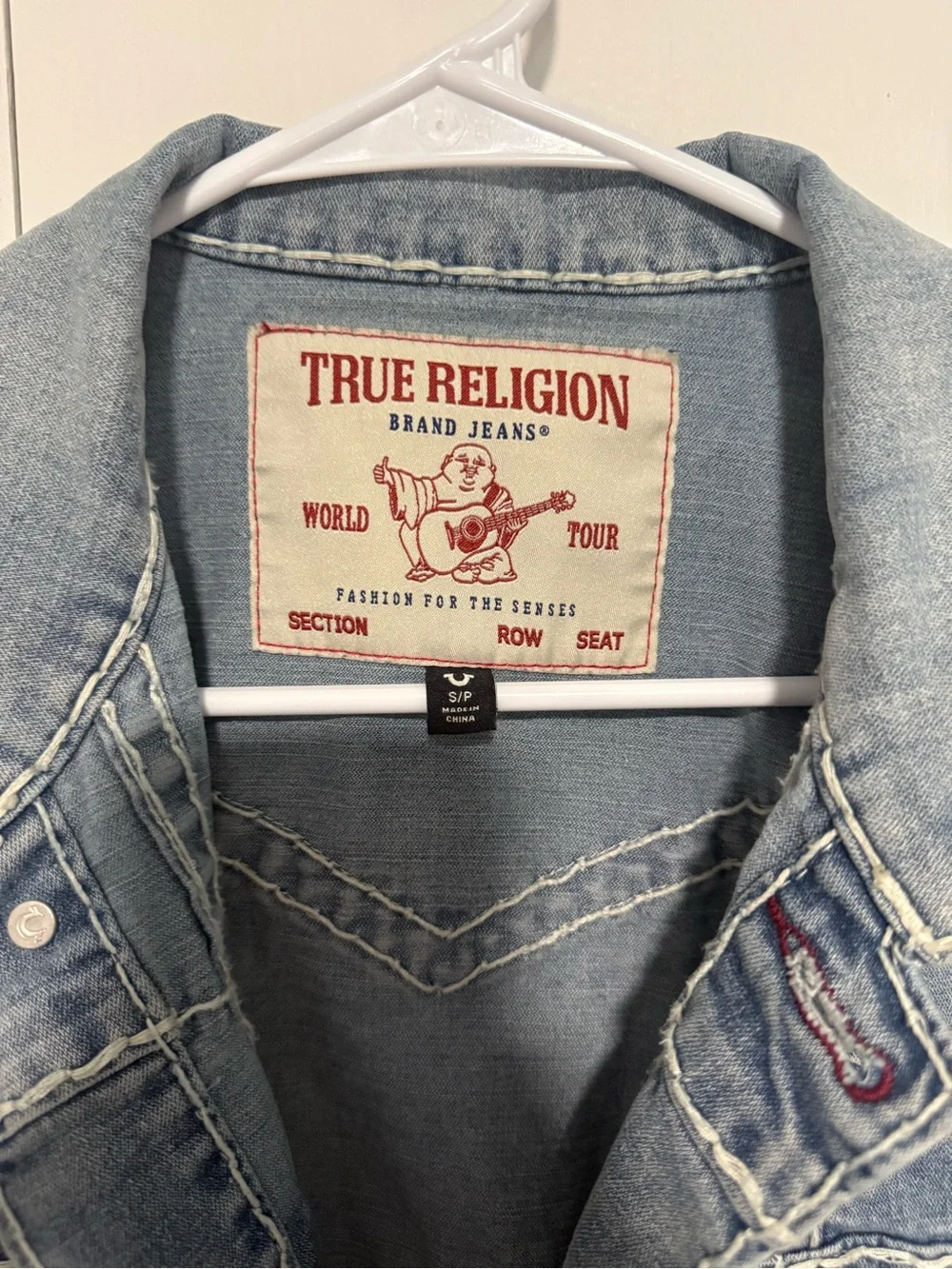 True Religion Jimmy Super T Stitch Denim Jacket size small